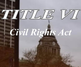 Picture representing Title VI civil rights act and a link to the ada page