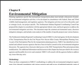 Picture of paperwork representing chapter 8 environmental mitigation