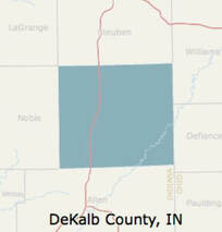 Picture of a map of Dekalb County Indiana